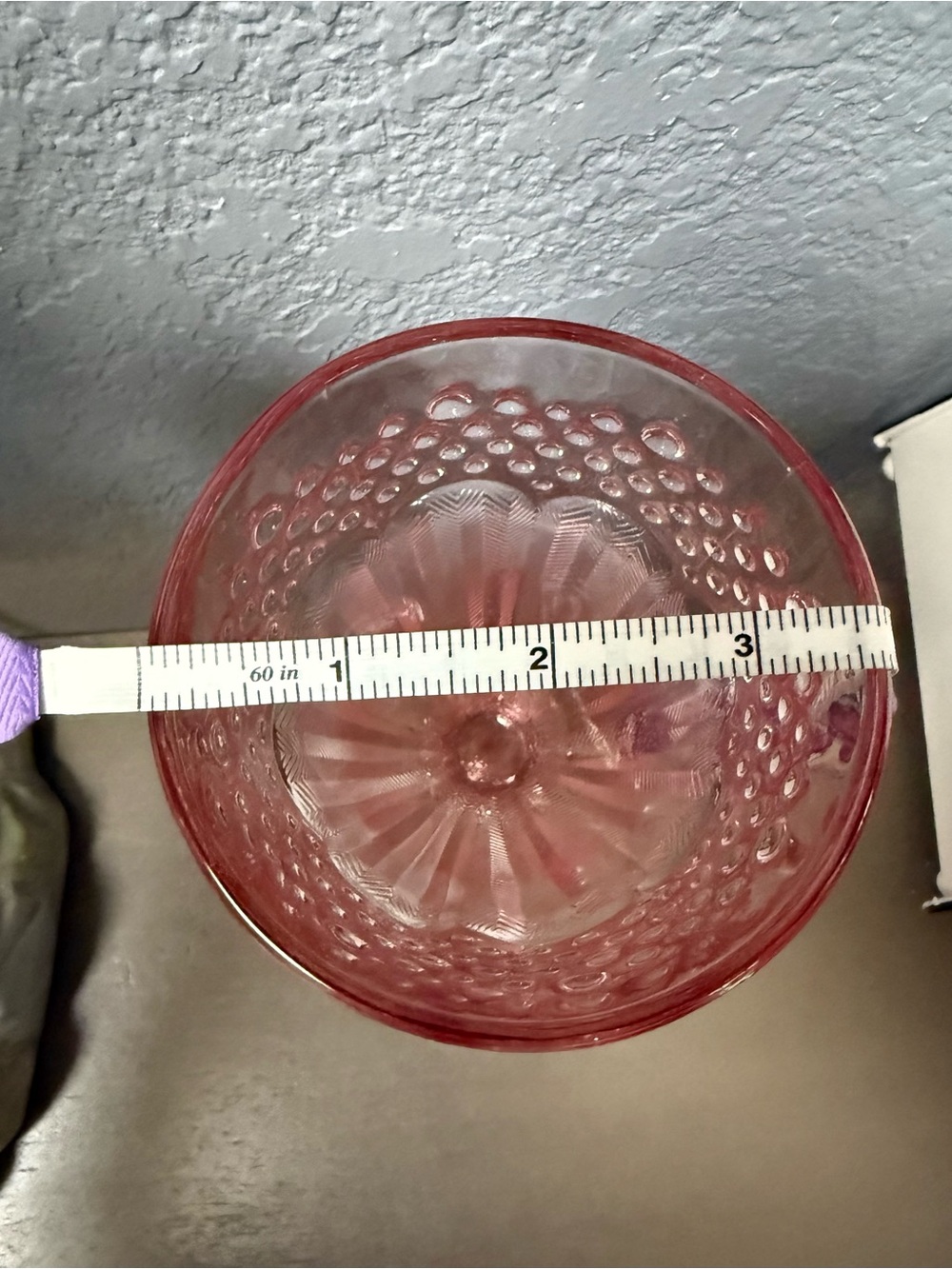 Vintage Pink Glass goblet - Picture 7 of 8